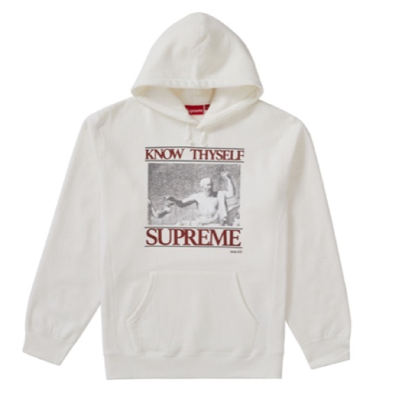 Supreme Know Thyself Hooded Sweatshirt White sz L - Picture 1 of 4